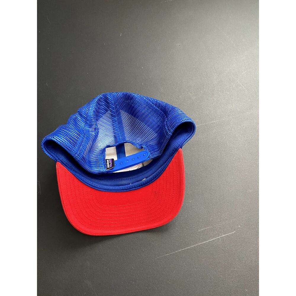 Patagonia White Blue Red Logo Baseball Cap – Adjustable Trucker Hat Outdoor Gear - Picture 4 of 7